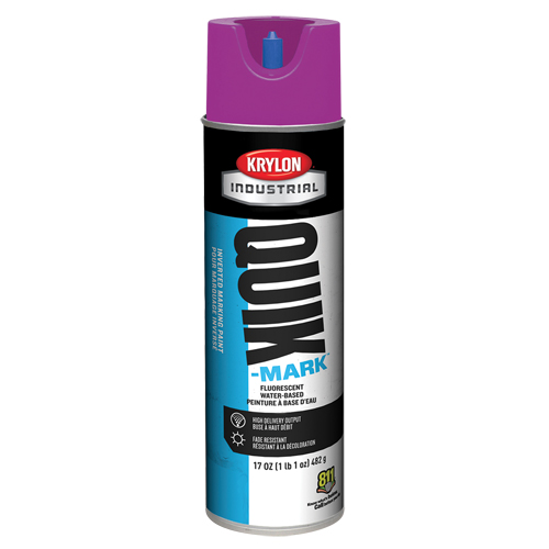 Industrial Quik-Mark Water-Based Inverted Marking Paint, 17 oz., Aerosol Can - Krylon Industrial A03715004