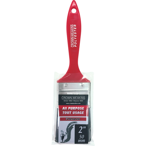 All-Purpose Paint Brush, Polyester, Plastic Handle, 2" Width - Crown-Meakins AP020320