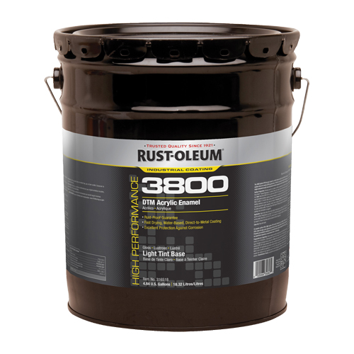 3800 High-Performance DTM Acrylic Enamel, 5 gal., Pail, Tint Base - Rust-Oleum 316518