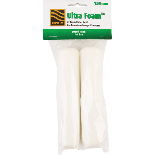 Ultra Foam High Density Paint Rollers, 9.525 mm (3/8") Nap, 152.4 mm (6") L - Nour Z 6U10-2