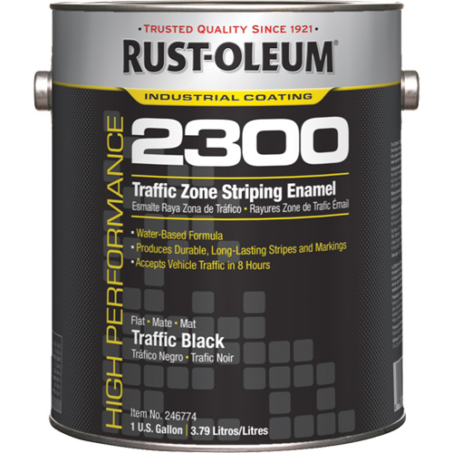 Peinture pour traçage de ligne invers&eacute;e Syst&egrave;me 2300 &agrave; haut rendement, Noir, Gallon - Rust-Oleum 246774