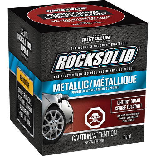 Additifs de poudre m&eacute;tallique RockSolid, 60 ml, Bouteille, Cerise &eacute;clatant - Rust-Oleum 303245