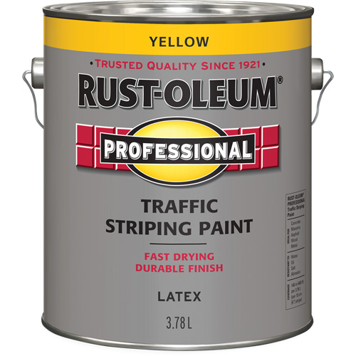 Traffic Striping Paint, Yellow, 3.78 L, Jug - Rust-Oleum 303502