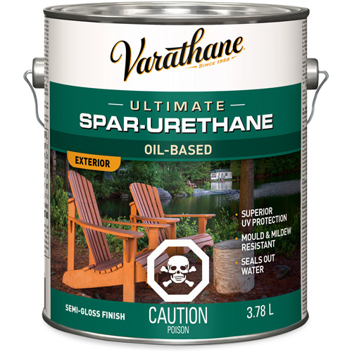 Fini diamant pour bois Varathane ext&eacute;rieur, 3,78 L, Transparent, Semi-brillant - Rust-Oleum 341844
