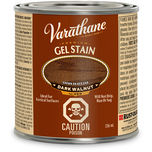 Varathane&reg; Premium Gel Stain, 236 ml, Dark Walnut - Rust-Oleum Y60498