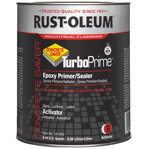 Rev&ecirc;tement de plancher de type I TurboPrime, 946 ml, &eacute;poxy, Transparent, Transparent - Rust-Oleum 241200