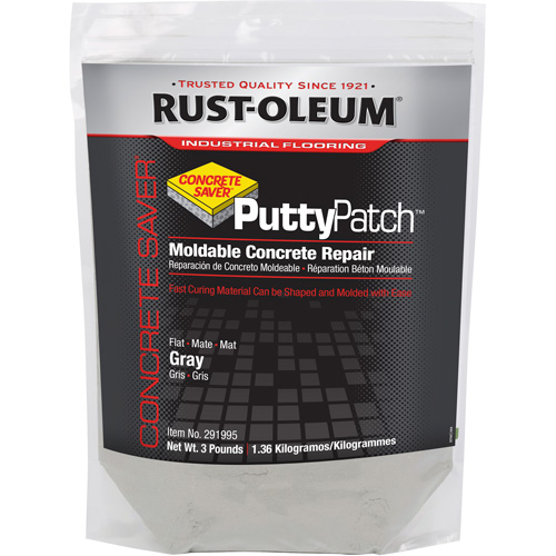 Mat&eacute;riau de ragr&eacute;age Concrete Saver Putty Patch, Sac, Gris - Rust-Oleum 291995