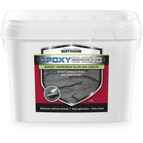 Mat&eacute;riau de remplissage de d&eacute;pression et de nivellement pour asphalte EpoxyShield, Seau, Noir - Rust-Oleum 258027