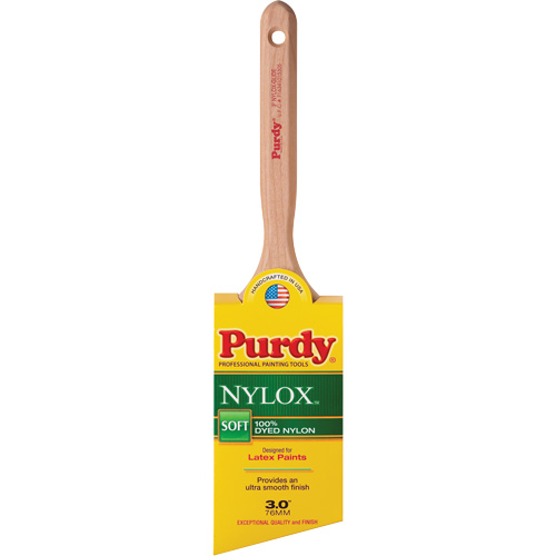 Nylox Glide Paint Brush, Nylon, Wood Handle, 3" Width - Purdy 144152230