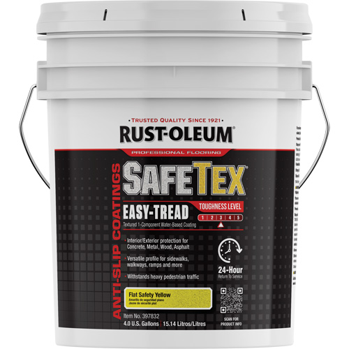 Rev&ecirc;tement d'acrylique SafeTex Easy-Tread, 4 gal., &agrave; l'eau, Fini mat profond/Textur&eacute;, Jaune -  