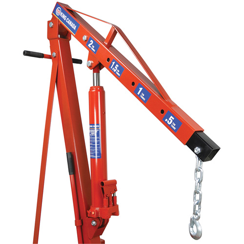 Grues d'atelier escamotables de 2 tonnes, Capacit&eacute; 4000 lb (2 tonnes) - King Canada KFC-2TC