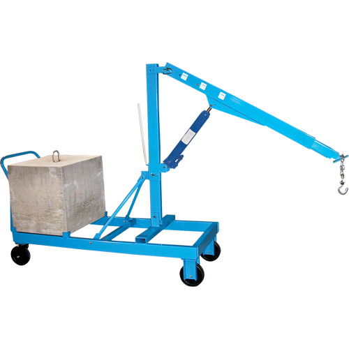 Floor Cranes - Reverse Boom, 8' Lift, 1000 lbs. (0.5 tons), 57" Arm, 78" H - Muscle Mate 600-10