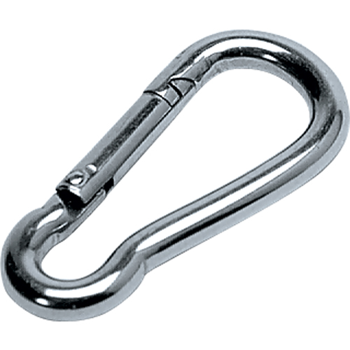 Mousqueton zingu&eacute;, 260 lb (0,13 tonnes) Charge d'utilisation max., 1/4" Taille, 3/8" Oeil - Vanguard Steel 2918 1016