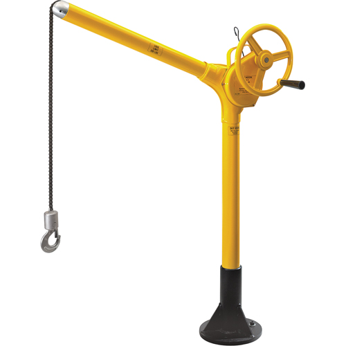 Tall Industrial Lifting Device with Bolt-Down Base, 500 lbs. (0.25 tons) Capacity - Sky Hook 8527