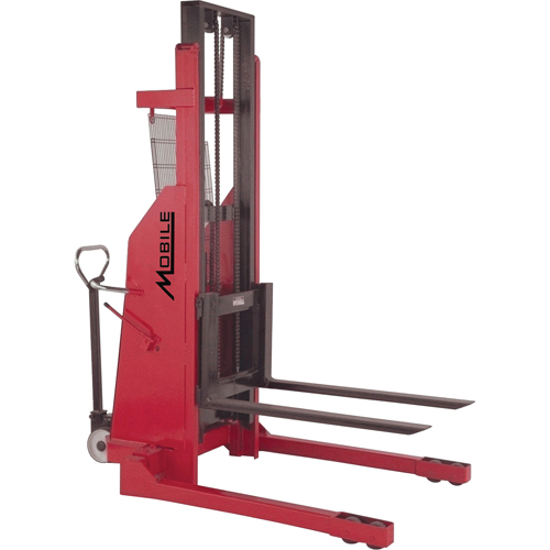 Gerbeur hydraulique, Fonctionnement &eacute;lectrique, Capacit&eacute; 1500 lb, Lev&eacute;e max 120" - Mobile Industries 132120