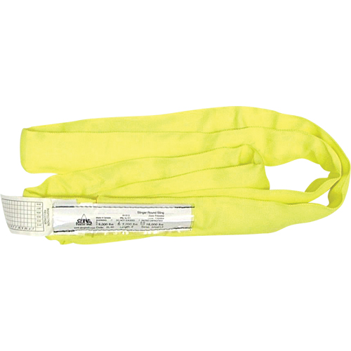 &eacute;lingue ronde en polyester pour &eacute;lingueur, Jaune, 1" la x 12' lo, 9000 lb Charge verticale - Ben-Mor SL090X12YEL2