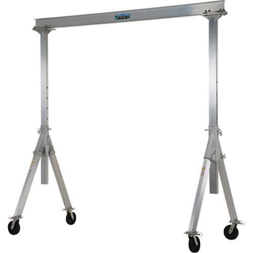 Grue mobile ajustable en aluminium, 10' lo, Capacit&eacute; 2000 lb (1 tonne) - Vestil AHA-2-10-10