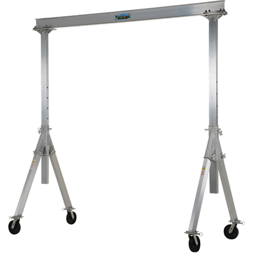 Grue mobile ajustable en aluminium, 10' lo, Capacit&eacute; 2000 lb (1 tonne) - Vestil AHA-2-10-12