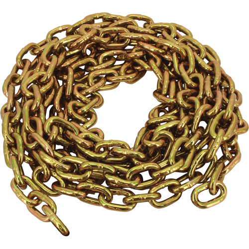 Grade 70 Imported Transport Chain, Carbon Steel, 3/8" x 45' (13.7 m) L, Grade 70, 6600 lbs. (3.3 tons) Load Capacity - Ben-Mor 52032