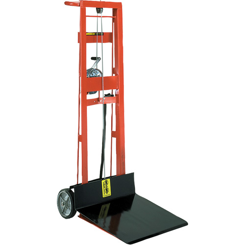 Platform Lift Stacker , Hand Winch Operated, 750 lbs. Capacity, 40" Max Lift - Wesco 260015