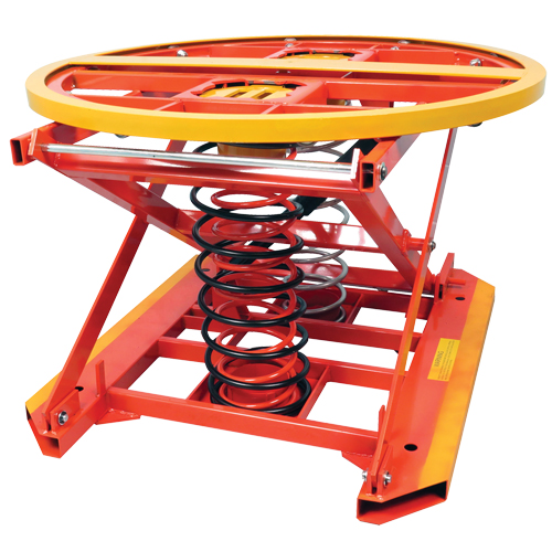 Spring Operated Pallet Positioner and Leveler, 43-1/2" L x 43-1/2" W, 4500 lbs. Cap. - Wesco 272986