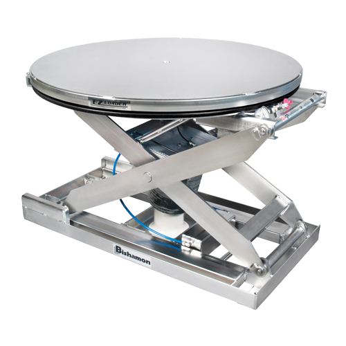 Positionneur pour palette &agrave; nivellement automatique EZ Loader SS - 100% acier inoxydable, 43" lo x 43" la, Capacit&eacute; 4000 lb - Bishamon EZ LOADER-SS