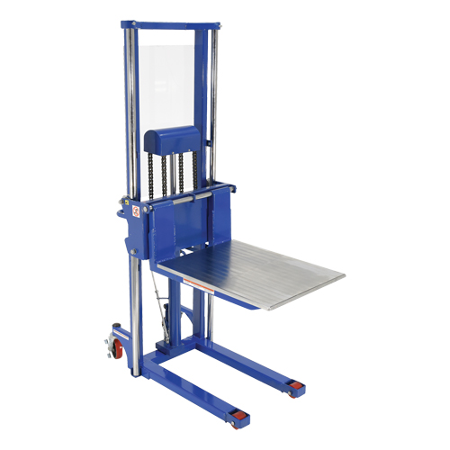 Hefti-Lift Load Stacker, Foot Pump Operated, 1500 lbs. Capacity, 63" Max Lift - Vestil HYD-15