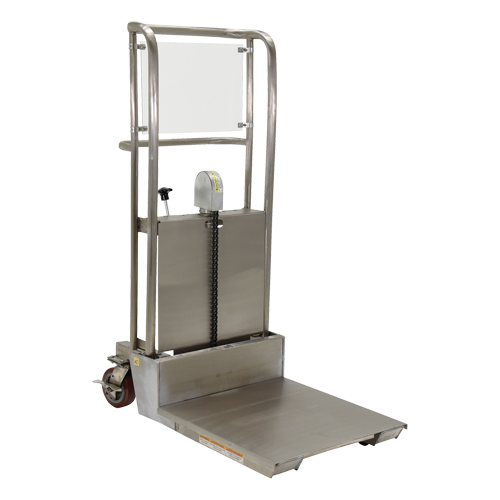 Hefti-Lift Load Stacker, Foot Pump Operated, 450 lbs. Capacity, 45-5/8" Max Lift - Vestil HYD-5-PSS