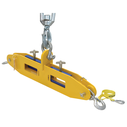 Forklift Lifting Beam, 7" x 2-1/2" Fork Pocket - Vestil FLB-D-10
