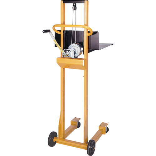 Empileur &agrave; plateforme Easy-Lift, M&eacute;canisme Treuil manuel, Capacit&eacute; de 500 lb, Levage max de 52" - Lift-Rite E100LY00-000