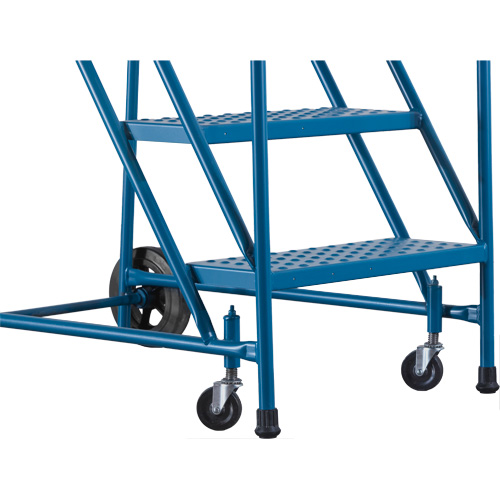 CSA-Certified Rolling Step Ladder, 5 Steps, 22" Step Width, 46" Platform Height, Steel - KLETON 