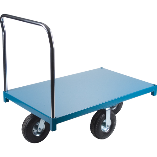 Heavy-Duty Platform Truck, 48" L x 24" W, 1200 lbs. Capacity, Pneumatic Casters - KLETON 