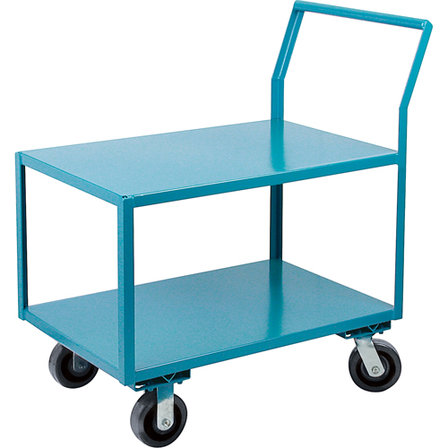 Heavy-Duty Low Profile Shop Carts, 2 Tiers, 18" W x 30" D x 41" H, 2400 lbs. Cap. - KLETON 