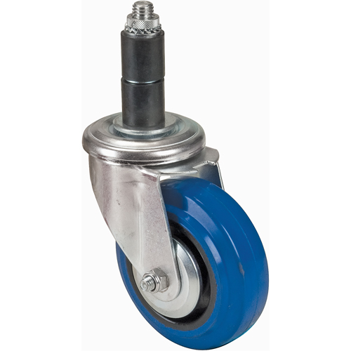 Rubber Stem Caster, Swivel, 4" (101.6 mm) Dia. - KLETON 