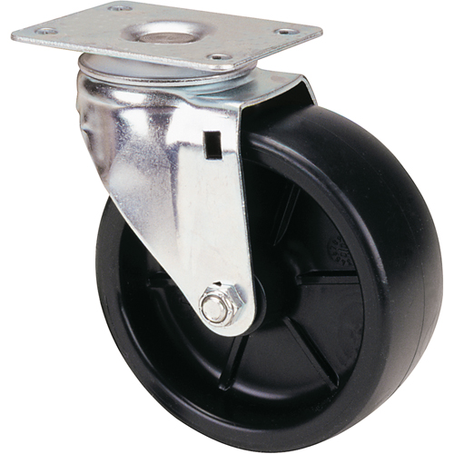 Caster, Swivel, 5" (127 mm), Polyolefin, 900 lbs. (408 kg.) - Algood S5353-A27D-PO