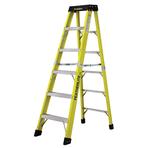 Industrial Heavy-Duty Stepladders (6400 Series), 3', Fibreglass, 300 lbs. Capacity, Type 1A - Featherlite 6403