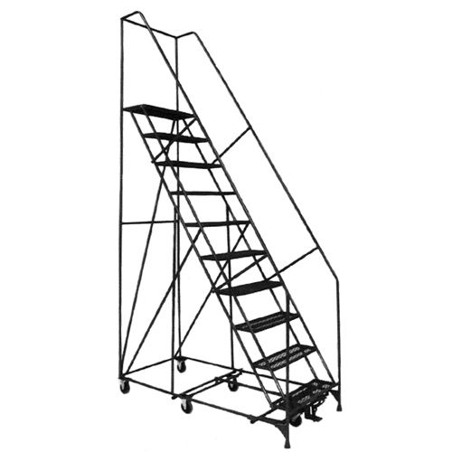 All Directional Ladders, 12 Steps, 24" Step Width, 120" Platform Height, Steel - Ballymore CAL-PIP-12-R