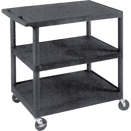Chariot utilitaire, 3 tiers, 18" x 34" x 24", Capacit&eacute; 400 lb - Luxor H. Wilson HE34-B