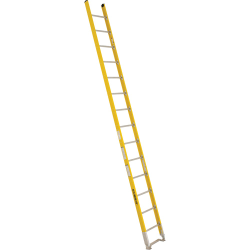 Single Section Straight Ladder - 6100 Series, 14', Fibreglass, 375 lbs., CSA Grade 1AA - Featherlite 6114