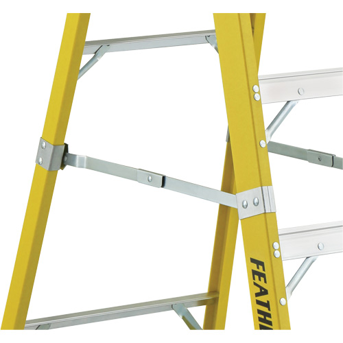 Industrial Heavy-Duty Platform Stepladders (6500 Series), 6', 300 lbs. Cap. - Featherlite 6506