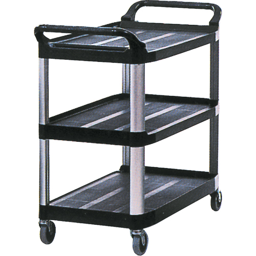 Chariot utilitaire, 3 tiers, 20" x 37" x 33-5/8", Capacit&eacute; 300 lb - Rubbermaid FG409100BLA