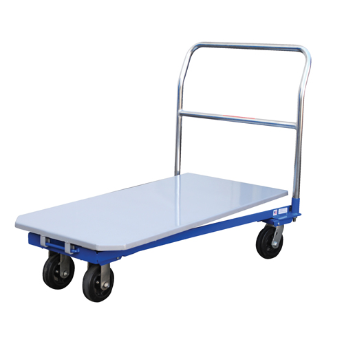 Platform Cart, 48" L x 24" W, 1500 lbs. Capacity, Mold-on Rubber Casters - Vestil NPCT