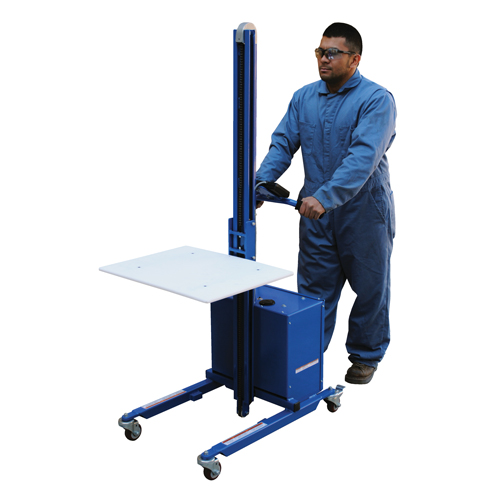 Quick Lift Platform Stacker, Electric Operated, 175 lbs. Capacity, 57" Max Lift - Vestil PEL-88S-D3