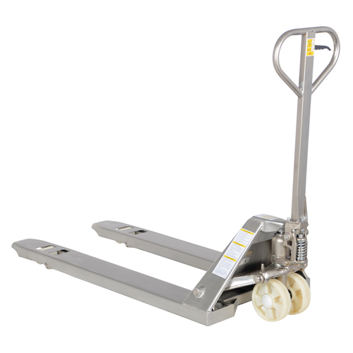 Transpalette, Acier inoxydable, 48" lo x 27" la, Capacit&eacute; 5500 lb - Vestil PM5-2748-SFF
