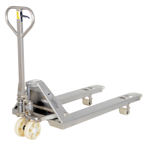 Transpalette, Acier inoxydable, 48" lo x 27" la, Capacit&eacute; 5500 lb - Vestil PM5-2748-SFF