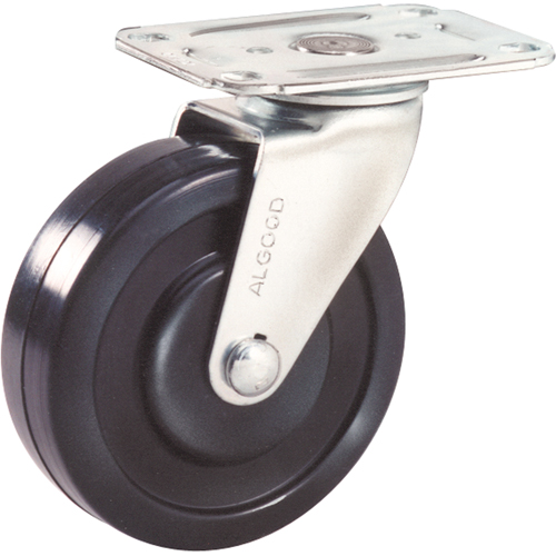 Roulette &agrave; usage l&eacute;ger, Fixe avec frein, 3" (76 mm), Ur&eacute;thane, 150 lb (68 kg) - Algood R1033-A28D-U-SLB