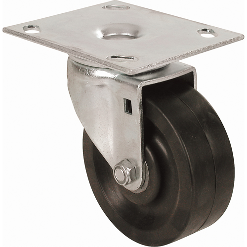 Roulette &agrave; usage moyen, Pivotant avec frein, 5" (127 mm), Plastique dur/nylon,  - Algood S5453-A38F-U-RB-TLB