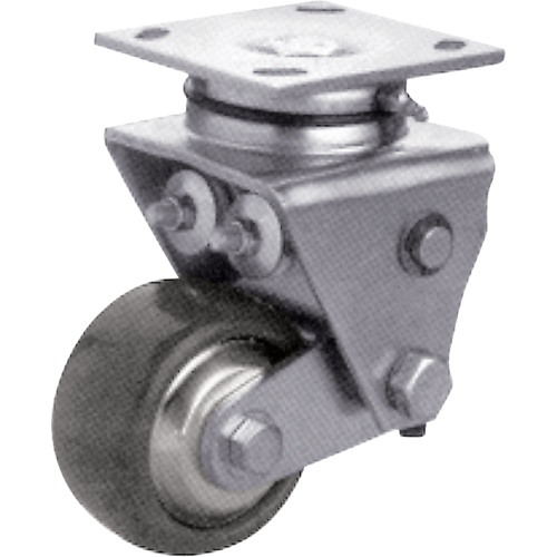 Heavy-Duty Caster, Swivel, 4" (101.6 mm), Solid Elastomer, 900 lbs. (408 kg.) - Darcor 31-SL404-PSE