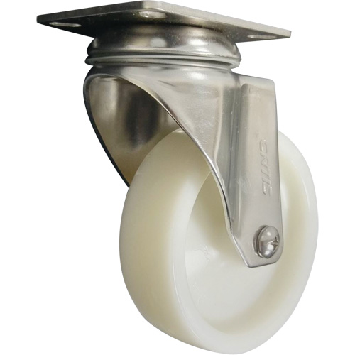 Roulette, Pivotant, 4" (101,6 mm), Nylon, 200 lb (91 kg) - Can Am Y481PSS09CS