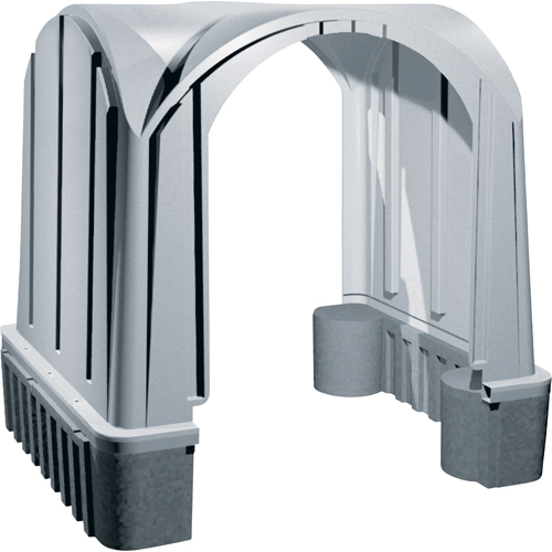 Outdoor Poly Shelters, 2 Walls, 7' L x 6' W x 7' H - Rotek Plastic SHELTER 2 WALL GREY